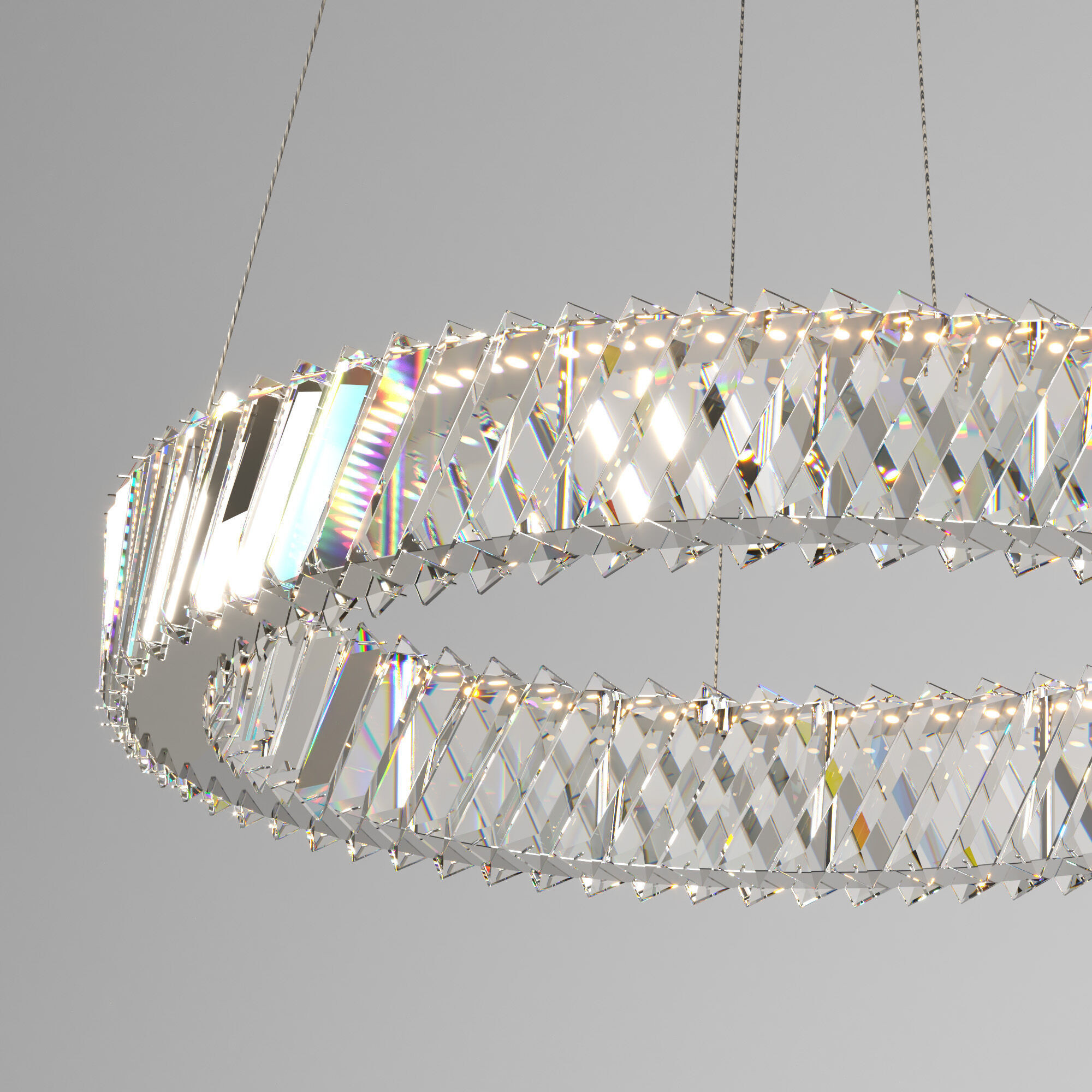 Потолочный светильник Евросвет Strotskis 101004 LED (никель хрусталь) — фото 3