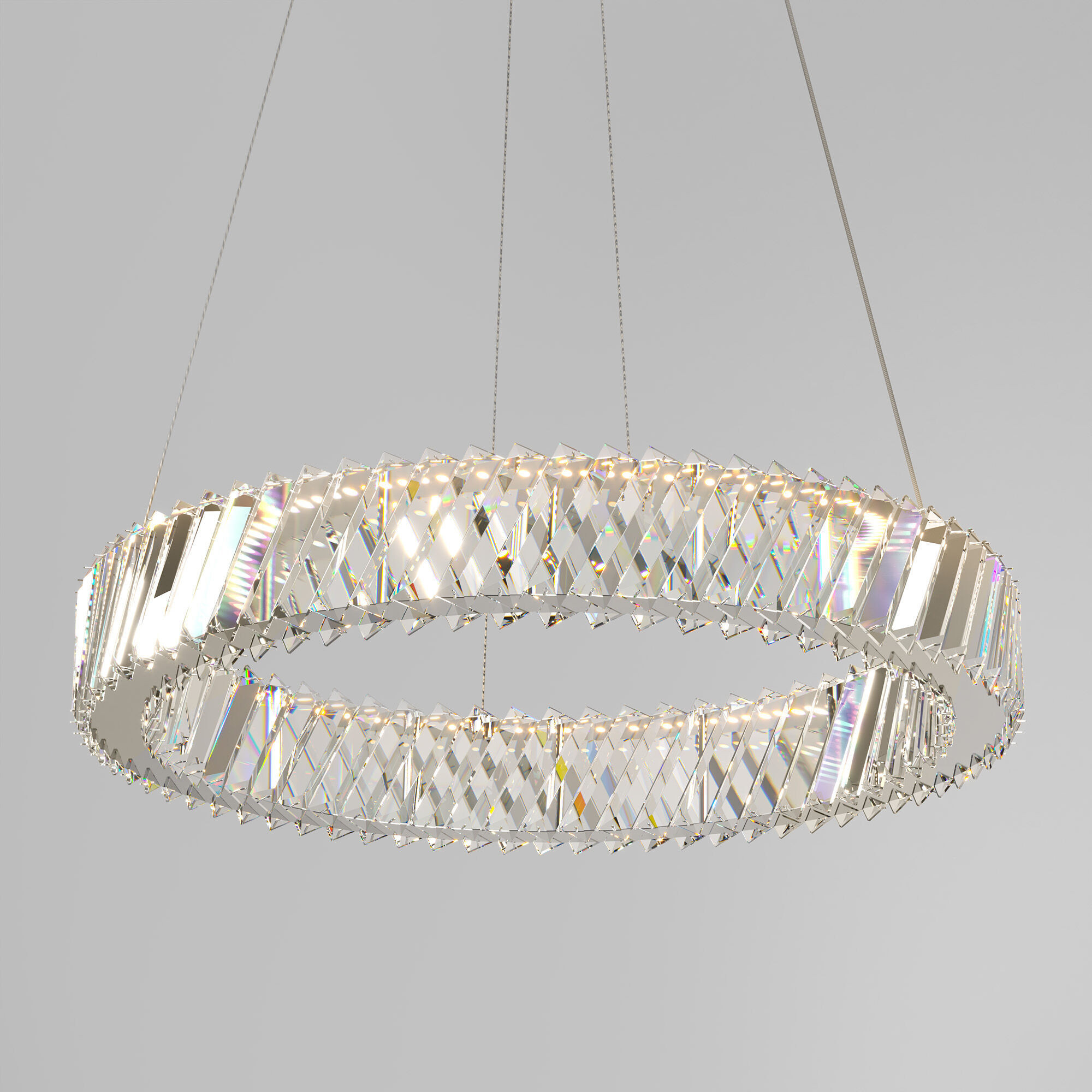 Потолочный светильник Евросвет Strotskis 101004 LED (никель хрусталь) — фото 2