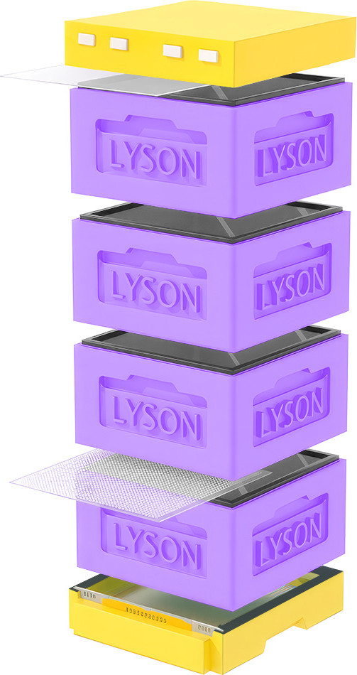 Улей Lyson Рута На 12 Рамок / KR124PUY (фиолетовый/желтый)