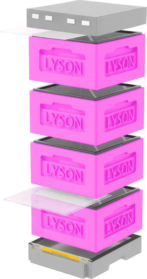 Улей Lyson Рута На 12 Рамок / KR124PG (розовый/серый)