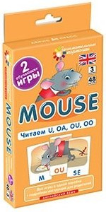 Развивающие карточки Айрис-пресс Англ. язык 3. Мышонок. Mouse. Читаем U, OA, OU, OO (4627176367490) — фото 2