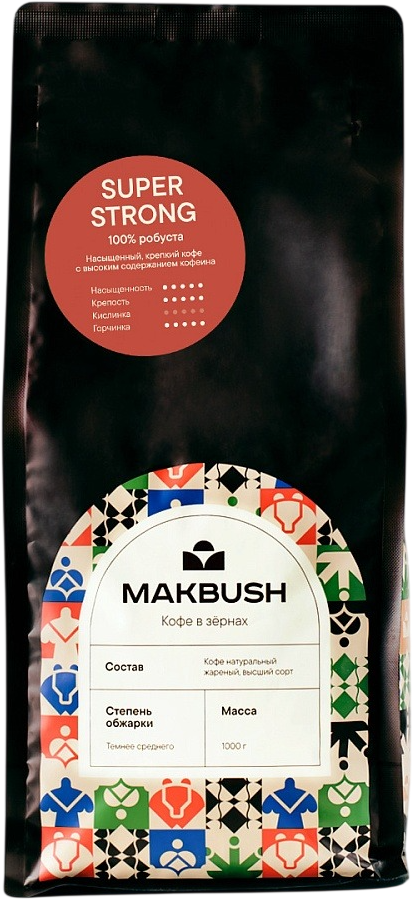 Кофе в зернах MakBush Super Strong (1кг)
