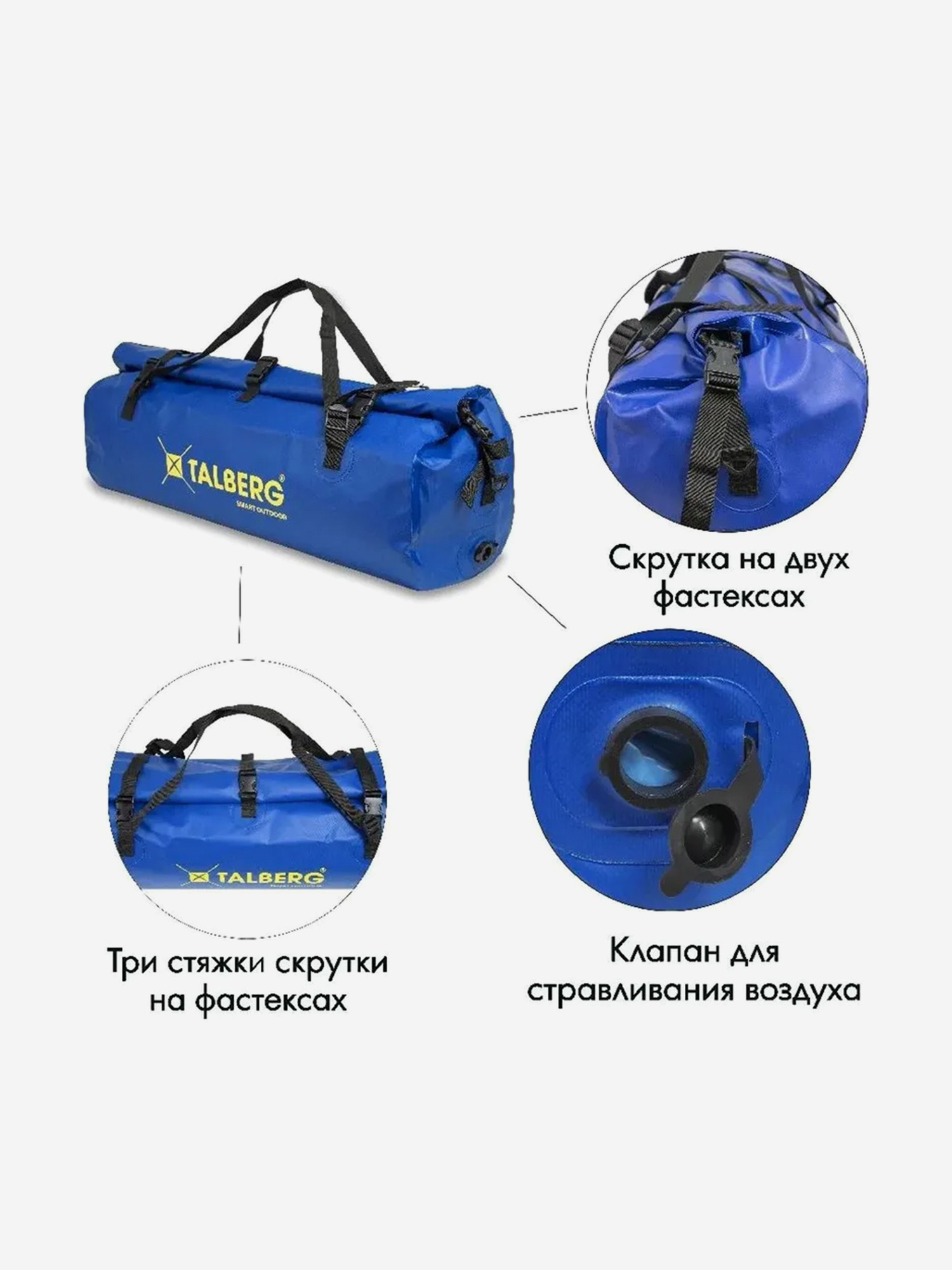 Гермосумка Talberg Dry Bag Pvc 100 (голубой) — фото 3