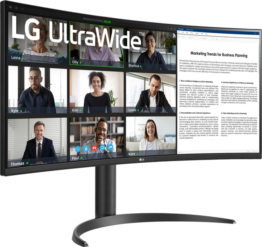Монитор LG UltraWide 34WR55QK-B (черный) — фото 6