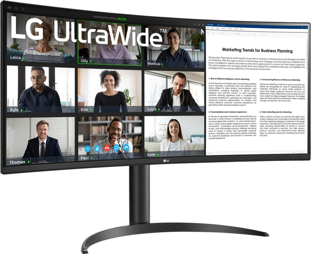 Монитор LG UltraWide 34WR55QK-B (черный) — фото 3