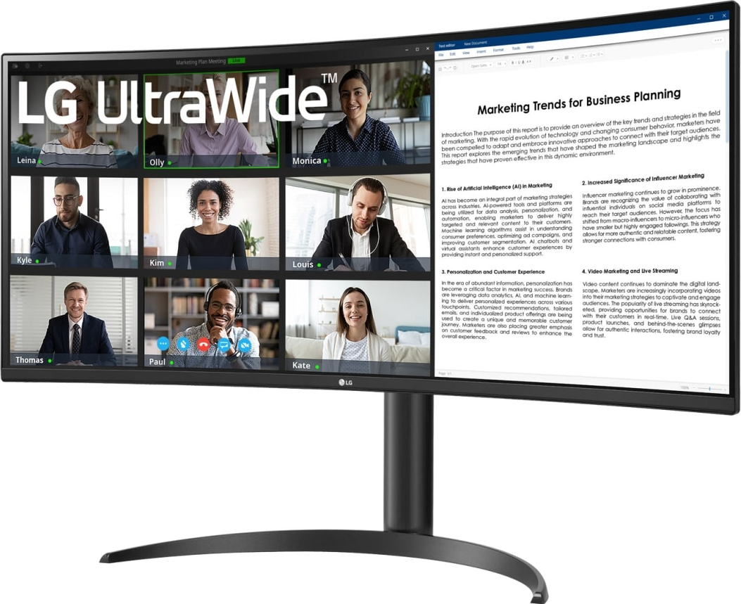 Монитор LG UltraWide 34WR55QK-B (черный) — фото 4