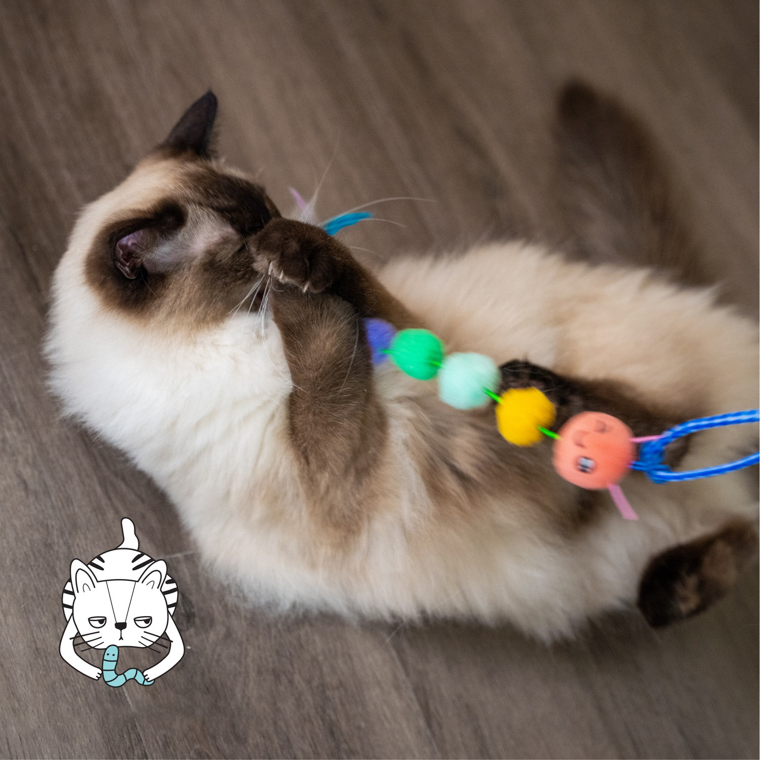 Игрушка для кошек Catstages Гусеничка с кошачьей мятой / CAT711449 — фото 3