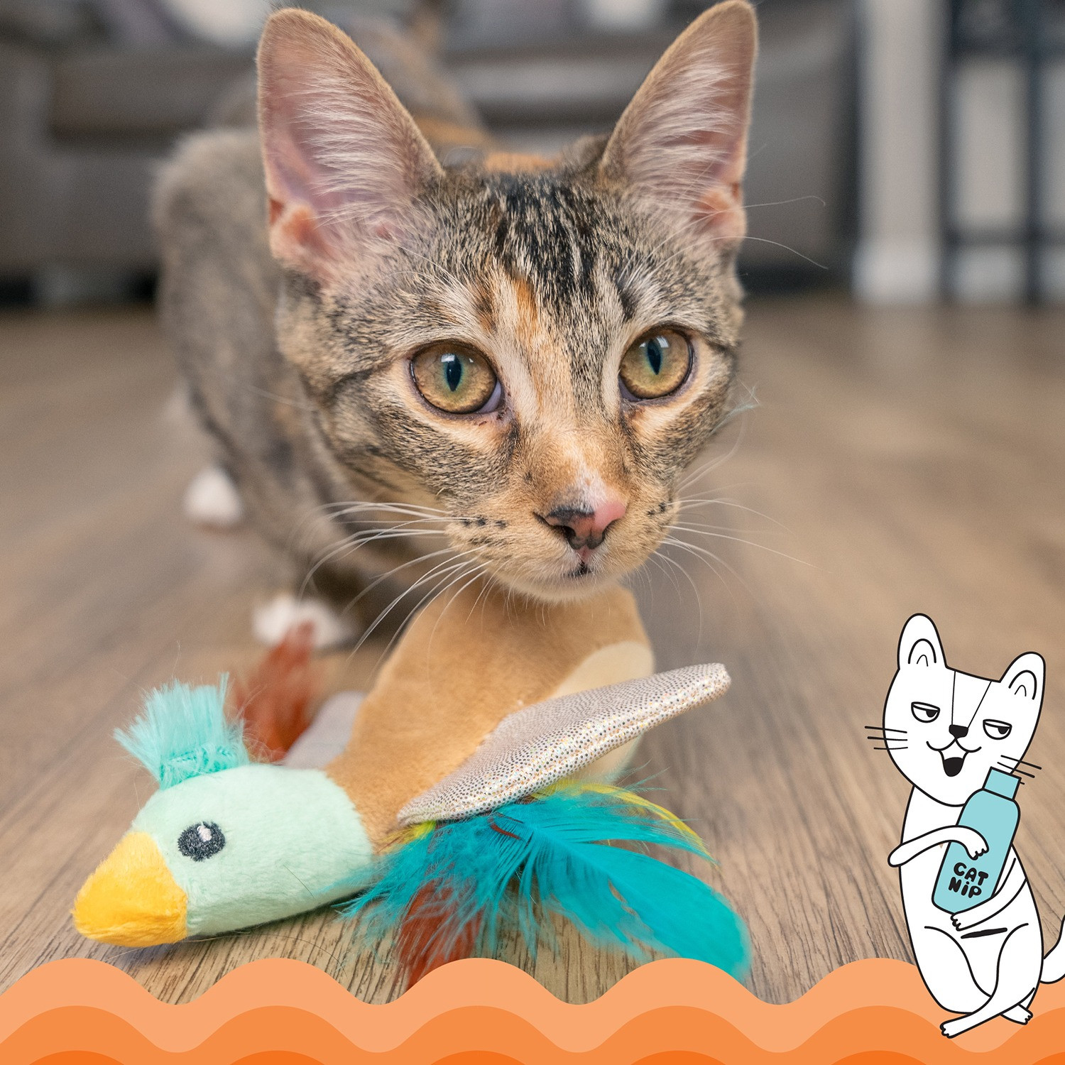 Игрушка для кошек Catstages Утенок с кошачьей мятой / CAT709569 — фото 3