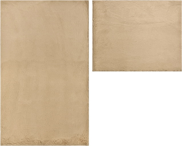 Набор ковриков для ванной и туалета Gokyildiz Fluffy 50x80+40x50 (Beige)