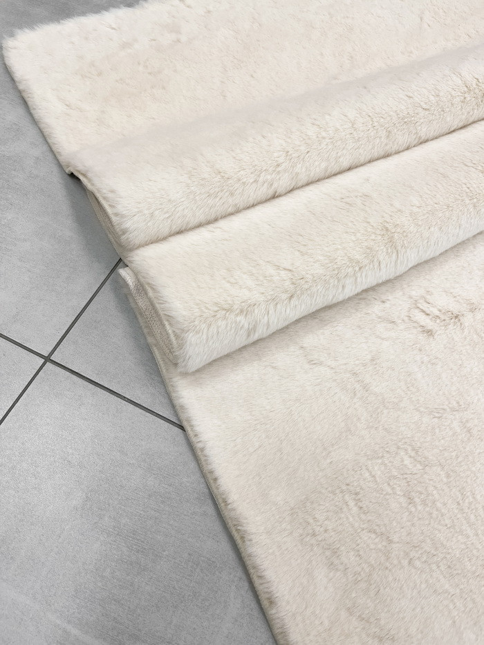 Набор ковриков для ванной и туалета Gokyildiz Fluffy 50x80+40x50 (Cream) — фото 3