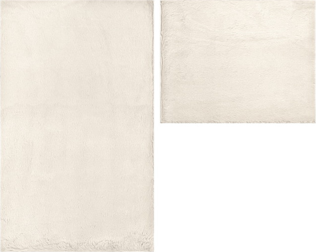 Набор ковриков для ванной и туалета Gokyildiz Fluffy 50x80+40x50 (Cream)