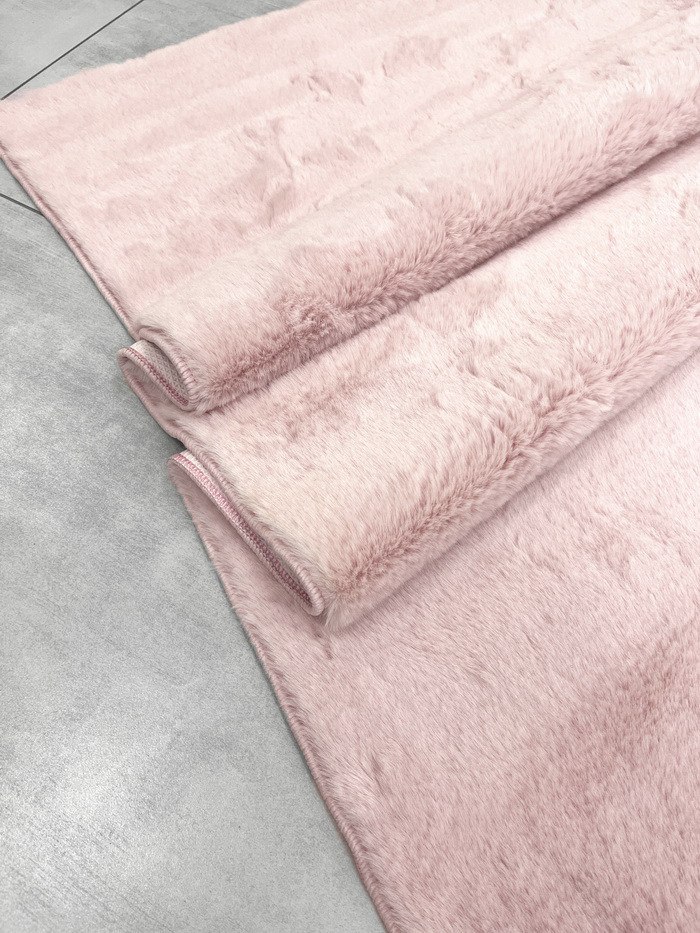 Набор ковриков для ванной и туалета Gokyildiz Fluffy 50x80+40x50 (Pink) — фото 3