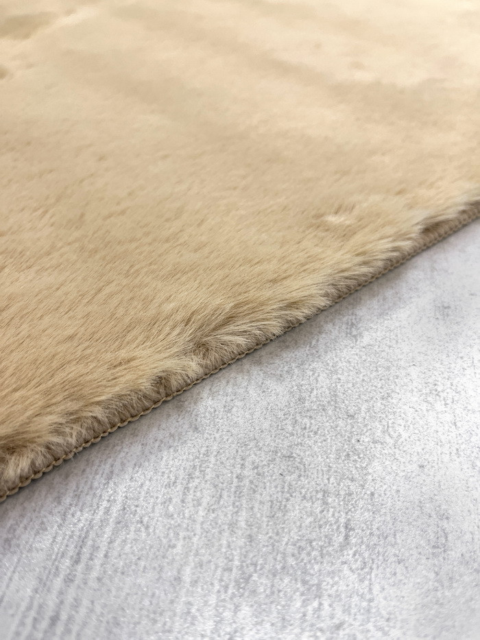 Набор ковриков для ванной и туалета Gokyildiz Fluffy 60x100+50x60 (Beige) — фото 5