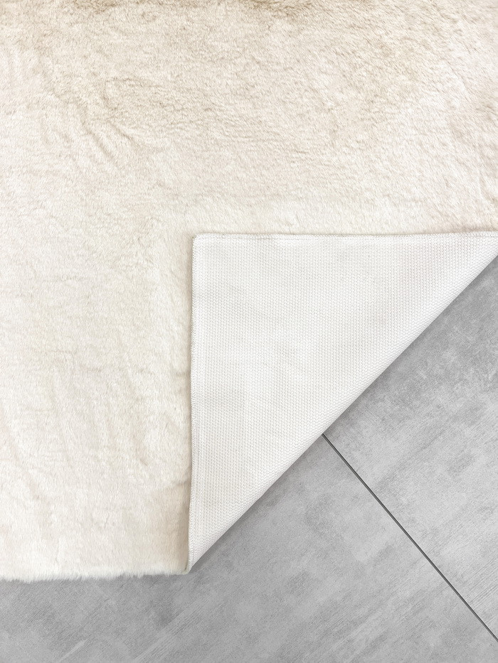 Набор ковриков для ванной и туалета Gokyildiz Fluffy 60x100+50x60 (Cream) — фото 4
