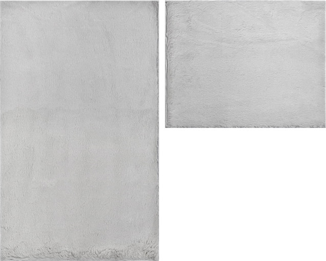 Набор ковриков для ванной и туалета Gokyildiz Fluffy 60x100+50x60 (Grey)