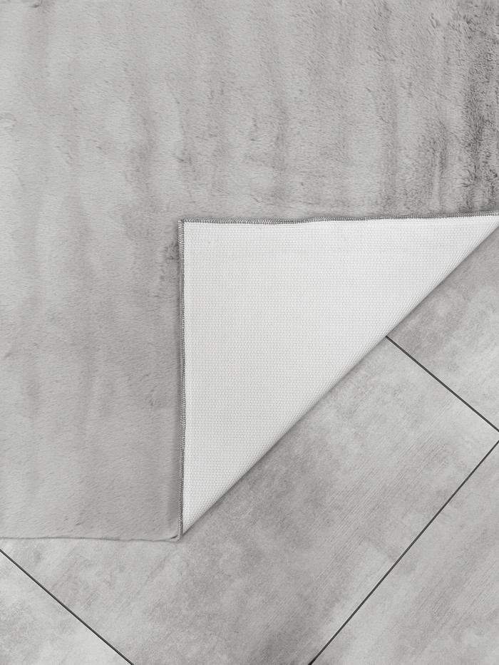 Набор ковриков для ванной и туалета Gokyildiz Fluffy 60x100+50x60 (Grey) — фото 4