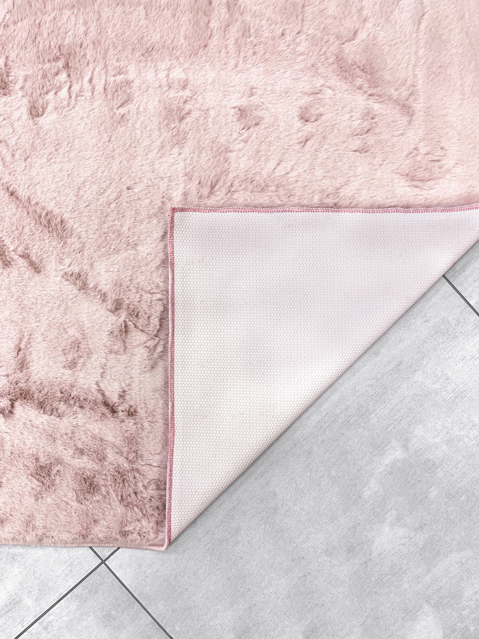 Набор ковриков для ванной и туалета Gokyildiz Fluffy 60x100+50x60 (Pink) — фото 4