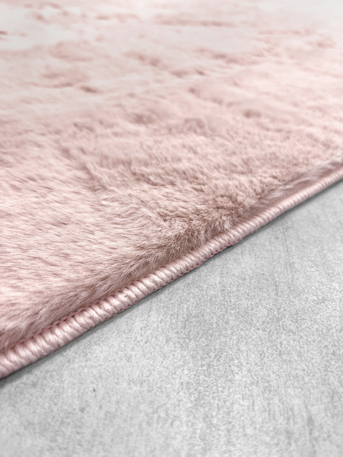 Набор ковриков для ванной и туалета Gokyildiz Fluffy 60x100+50x60 (Pink) — фото 3