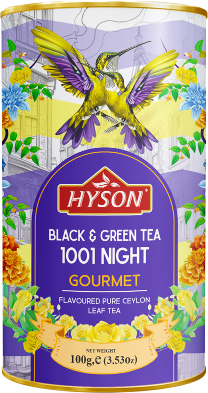 Чай листовой Hyson 1001 Ночь Смесь черного и зеленого / 14690 (100г)