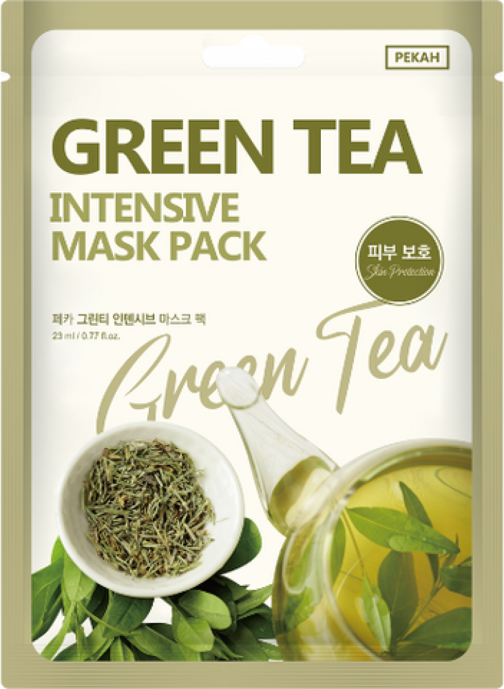 Маска для лица тканевая Pekah Green Tea Intensive Mask Pack (23мл)