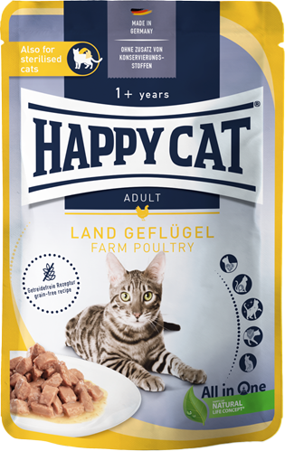 Влажный корм для кошек Happy Cat Culinary Meat in Sauce LandGeflugel / 70752 (20х85г)