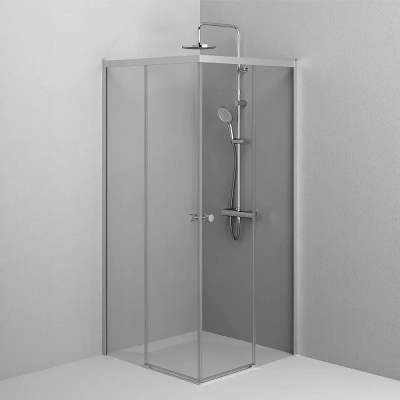 Душевой уголок AM.PM X-joy 90x90 / W94G-403-9090-MT1K (серебристый/прозрачное стекло)