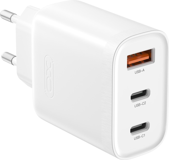 Адаптер питания сетевой XO L117 PD45W/QC18W 2USB-C+1USB-A