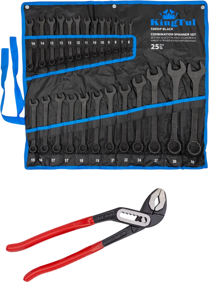 Набор ключей KingTul KT-5261DP+1 Black / 63598