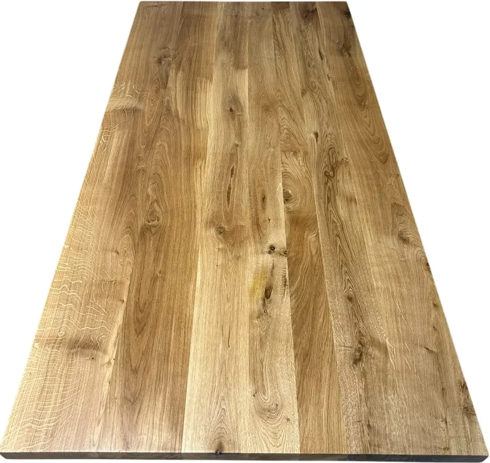 Обеденный стол Iva-Wood 130x80 Натуральный дуб (край прямой, подстолье металл Х-обр.) — фото 6