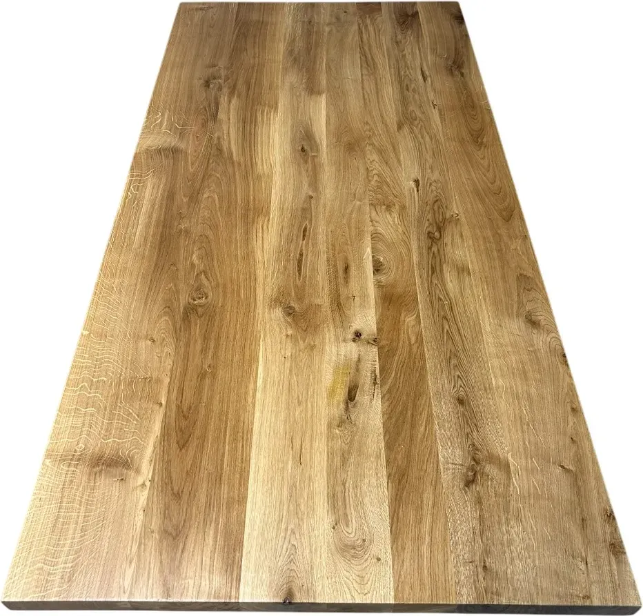 Обеденный стол Iva-Wood 130x80 Натуральный дуб (край прямой, подстолье металл Х-обр.) — фото 5