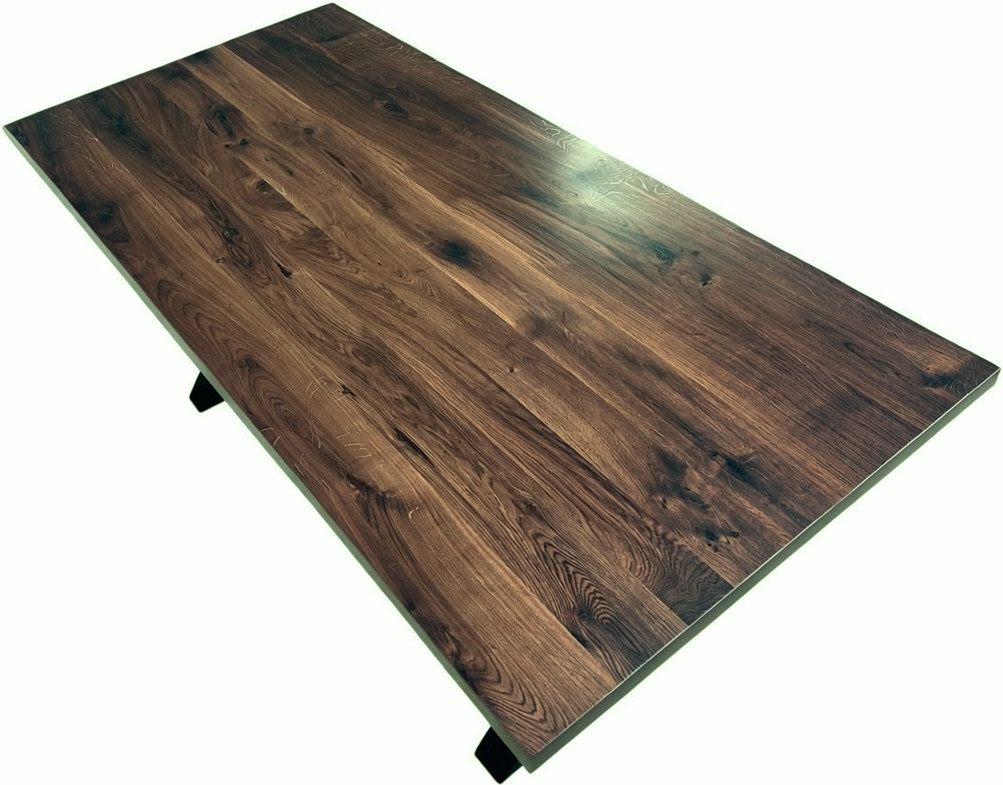 Обеденный стол Iva-Wood 130x80 Венге (край прямой, подстолье металл Х-обр.) — фото 4