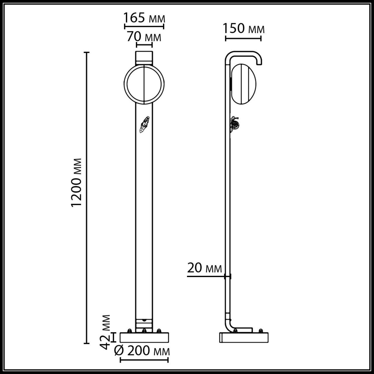 Фонарь уличный Odeon Light Luma 5434/1FA — фото 4