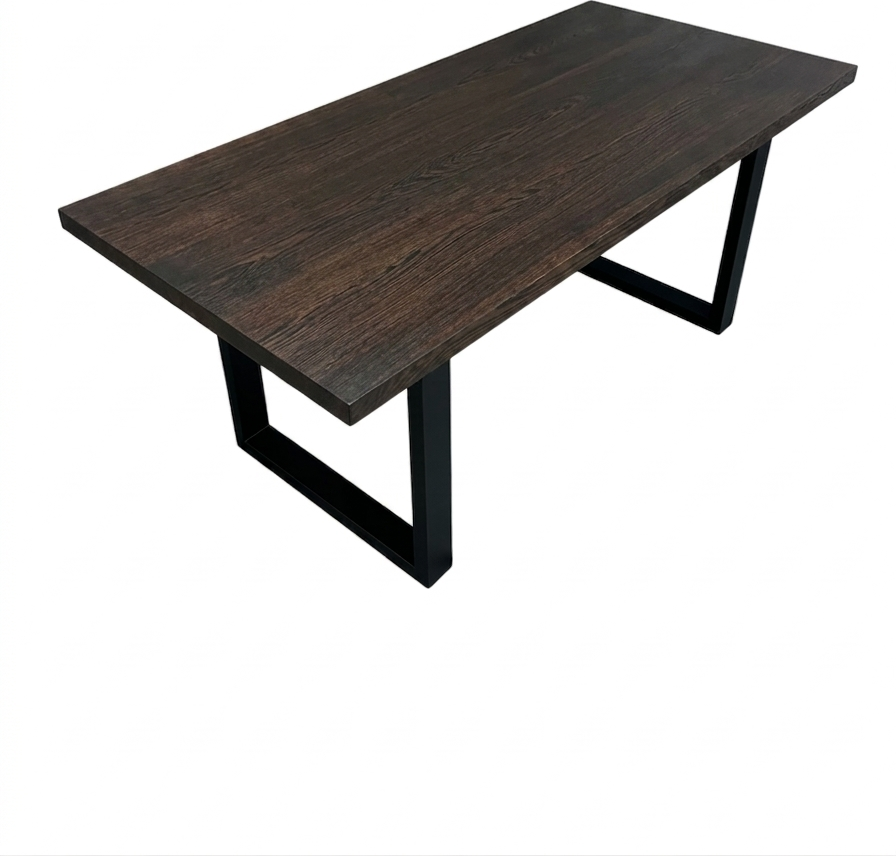 Обеденный стол Iva-Wood 120x80 Венге (край прямой, подстолье металл Трапеция-обр.) — фото 2