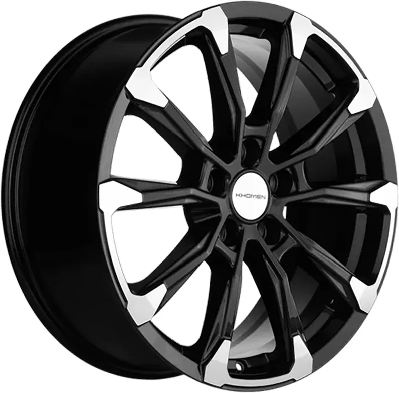 Литой диск Khomen KHW1808 Tugella/Jaguar XF 18x7.5" 5x108мм DIA 63.4мм ET 46мм (Black FP)