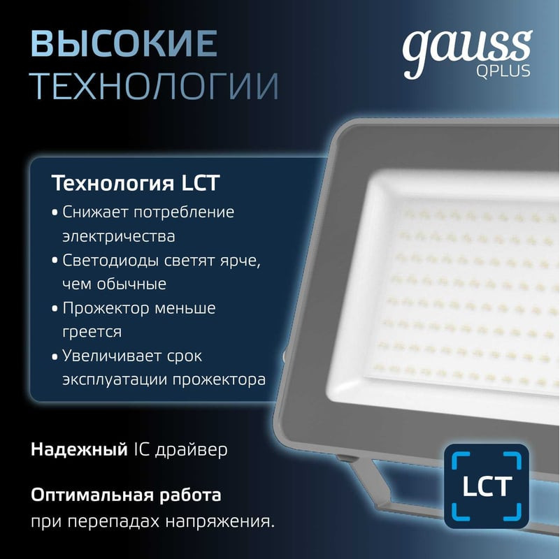 Прожектор Gauss Qplus 690511100 — фото 6