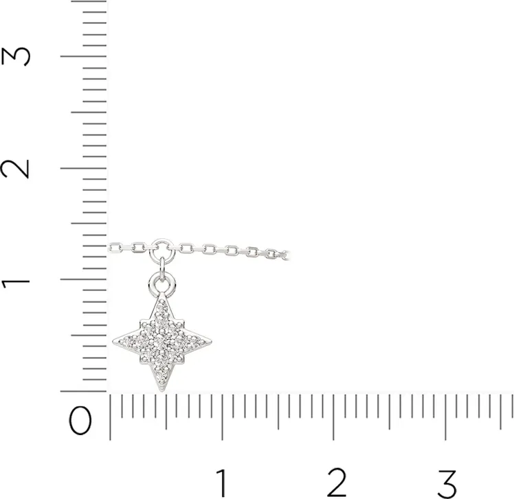 Браслет из серебра ZORKA 0640103 (18см, с фианитами) — фото 5