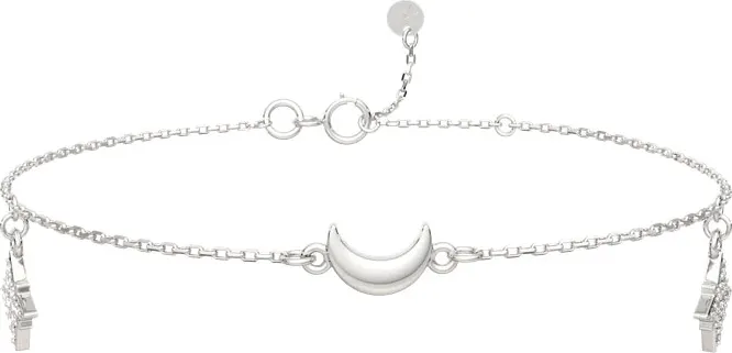 Браслет из серебра ZORKA 0640103 (18см, с фианитами)