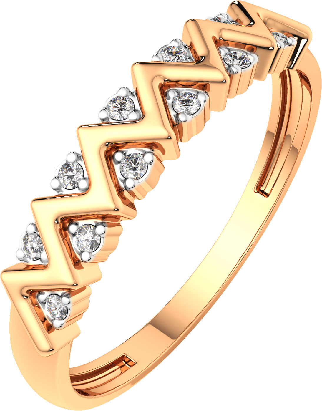 Кольцо из розового золота ZORKA 210924.14K.R.ZZ (р.17.5, с фианитами)