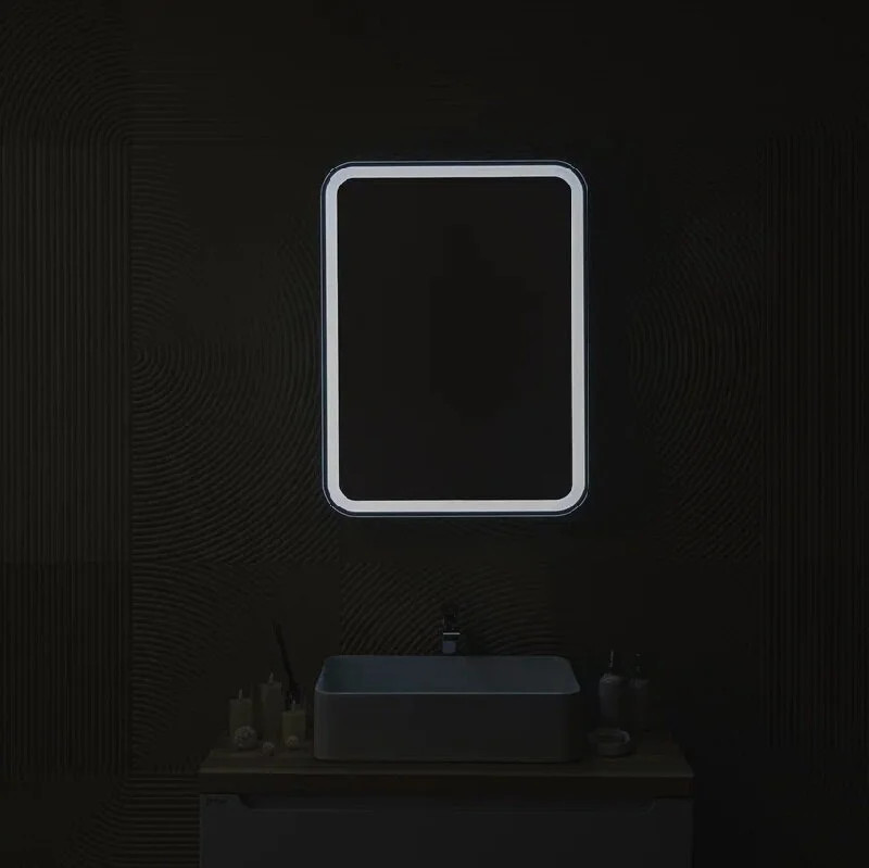 Шкаф с зеркалом для ванной Silver Mirrors Фиджи-Антрацит Flip 60 ИК / LED-00003042 — фото 3