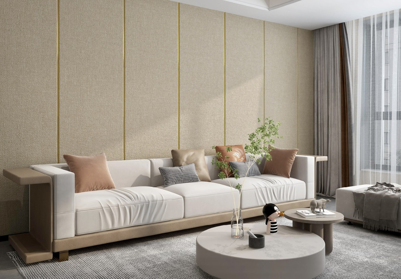 Панель ПВХ Sanrelia Самоклеящаяся Fabric Wall Sticer №А011 (650x2800x5мм) — фото 2
