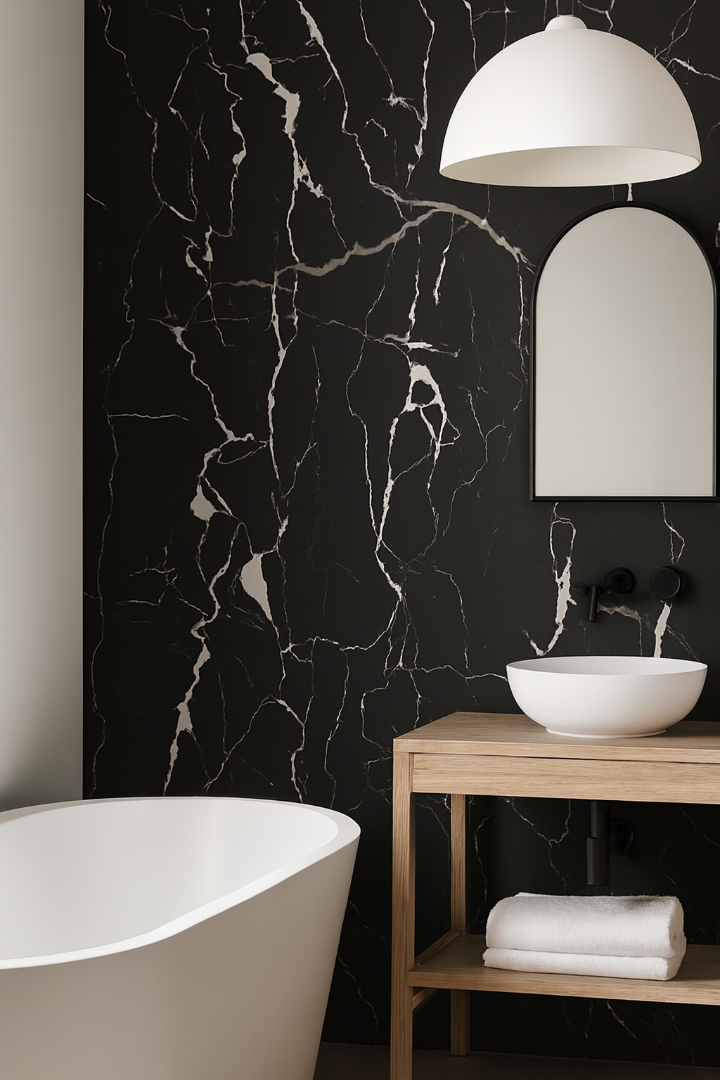 Панель ПВХ Sanrelia Самоклеящаяся Marble Wall Sticer №FC7008 (1200x2800x2.5мм) — фото 2
