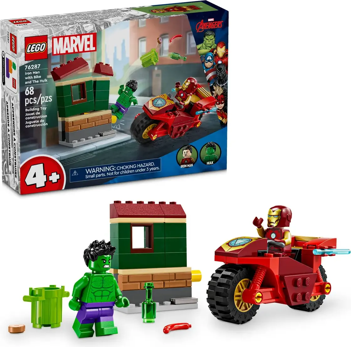 Конструктор Lego Super Heroes Железный человек на мотоцикле и Халк 76287 — фото 3