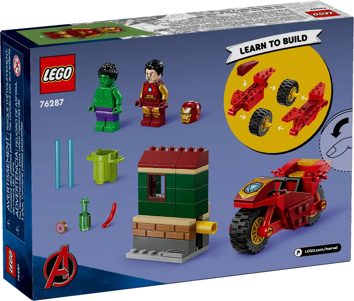 Конструктор Lego Super Heroes Железный человек на мотоцикле и Халк 76287 — фото 2