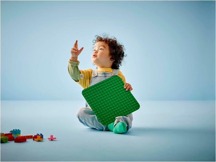 Элемент конструктора Lego Duplo Зеленая строительная пластина / 10460 — фото 5