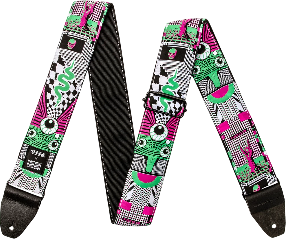 Ремень для гитары Dunlop Manufacturing ILD14 I Love Dust Strap Mnemonic Fuzz