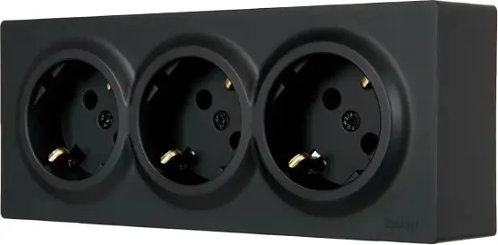 Розетка Lezard Leto 752-4200-127BUP (черный бархат)