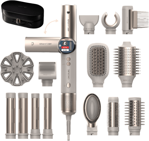 Мультистайлер Cecotec AirGlam 14 в 1 Flex Champagne / 114727