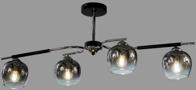 Люстра Aitin-Pro НПБ 02-4х60-105 / K312/4 (черный/хром)