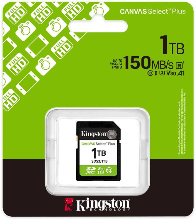 Карта памяти Kingston Canvas Select Plus V30 SDXC 1TB (SDS3/1TB) — фото 3
