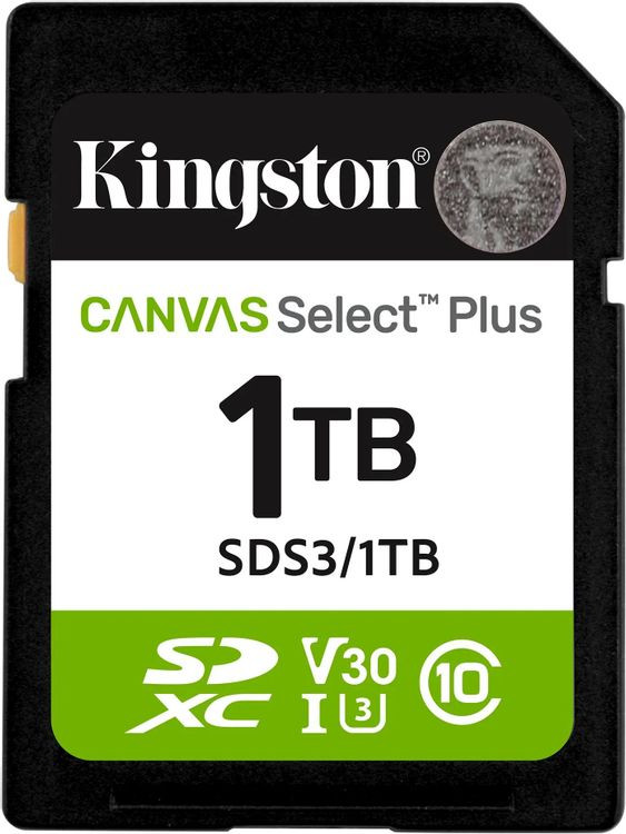 Карта памяти Kingston Canvas Select Plus V30 SDXC 1TB (SDS3/1TB)